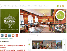 Tablet Screenshot of hotelmazur.pl